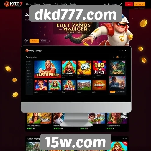 Análise da interface do usuário no site dkd777