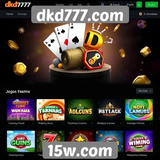 Variedade de jogos disponíveis no dkd777.com
